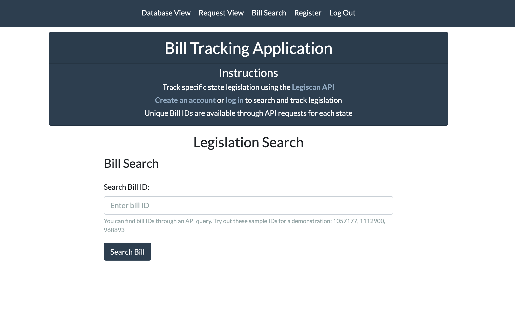 Legislation Tracker Preview